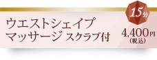 ウエストシェイプマッサージスクラブ付